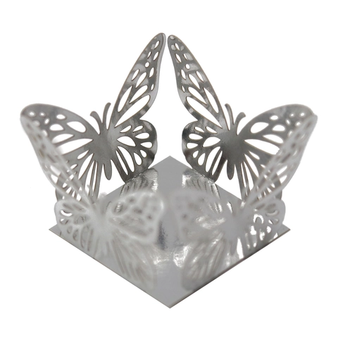 Laser Cut Butterfly Mirror Gold Pearlescent Paper Chocolate Decoration Holder Hollow Lace Candy Box For Wedding Party Favor