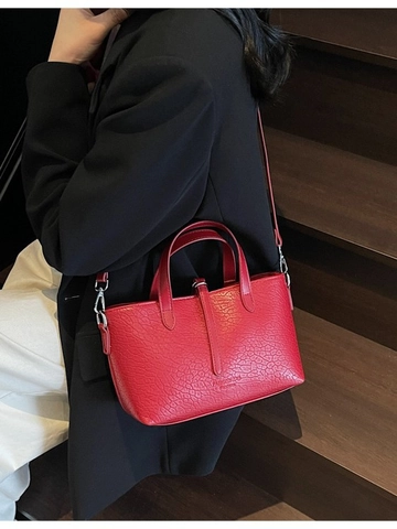Piccola Borsa Quadrata alla Moda di Fascia Alta per Donna Borsa a Tracolla in Pelle PU Goffrata per Pendolarismo Quotidiano