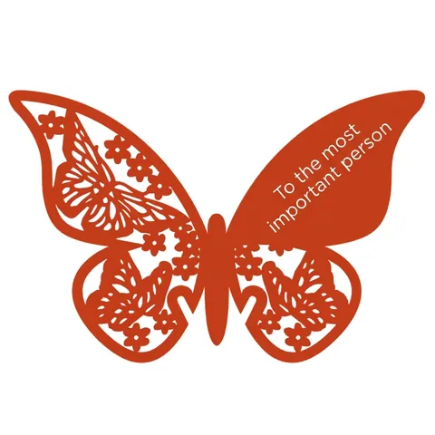 Elegant Laser Cut Hollow Butterfly Wine Glass Place Cards Pearlescent Paper Table Decorations For Wedding Party Birthday