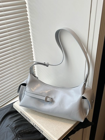 Large Capacity Women PU Leather Shoulder Bag Stylish Pleated Underarm Crossbody Bag Fashion Dumpling Hobo Bag For Daily Use