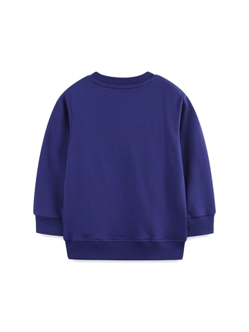 Sweat-shirt en 100% Coton pour Garçons Motif Espace Fusée Dessin Animé Pullover Enfants Manches Longues Col Rond Décontracté