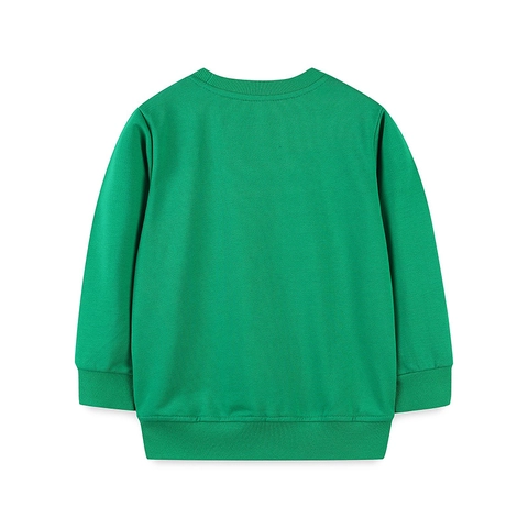 Sweatshirt Enfant Style Occidental Imprimé Renne Noël Garçons Manches Longues Pull Coton Hiver Vacances Vert Festif