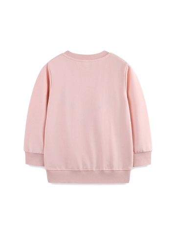 Sudadera de Algodón Bordada con Reno de Navidad para Niñas Pequeñas Manga Larga Otoño Pullover Casual Sudadera con Capucha