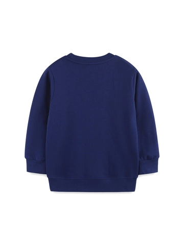 Felpa Pullover da Ragazzo con Stampa di Aerei Cartoni Animati 100% Cotone Girocollo Manica Lunga Top Casual per Bambini