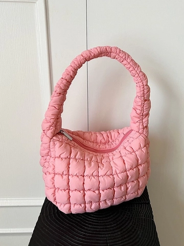 Sac à Épaule Matelassé Puffy pour Femme Sac Nuage Bulle Souple Sac à Main Plissé Fermeture Éclair Mode Sac Hobo Décontracté