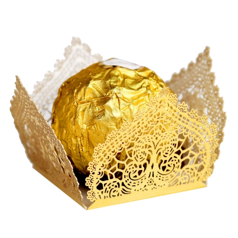 Laser Geschnitten Spitze Hohl Schokolade Bonbon Schachtel Hochzeit Party Geburtstag Deko Perlmuttpapier Geschenkbox