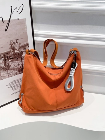 Sac Dumpling Femme Style Coréen Léger en Toile Grande Capacité Sac Bandoulière Décontracté Minimaliste Réglable