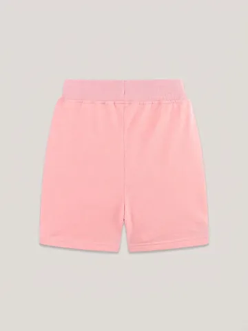Mädchen Baumwolle Casual Shorts Mit Blumenstickerei Weichausrüstung Elastischer Bund Kordelzug Sommer Kinder Mode Rosa Mittlere Hose