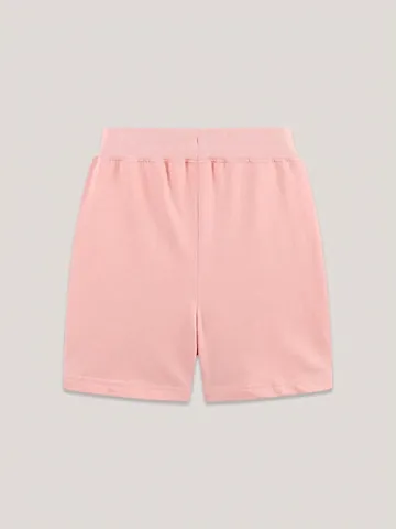 Pantaloncini Sportivi in Cotone da Ragazza Rosa Cavallo Ricamato Casual Elastico in Vita Pantaloncini Estivi per Bambini