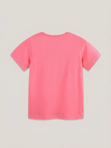 Mädchen 100% Baumwolle Rosa Einhorn T-Shirt Sommer Kurzarm Top Cartoon Tierdruck Weich Rundhals Casual Kleinkind Kleidung