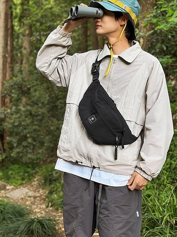 Bolso de Pecho de Nailon Impermeable Moda Forma de Dumpling Mujer Deporte Exterior Bandolera Riñonera Casual de Viaje