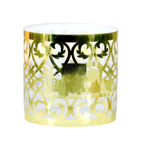Laser Cut Paper Tea Light Lampshade Hollow Lace Candle Wrap For Wedding Party Birthday Event Table Decoration Atmosphere