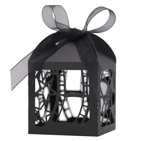 Laserschnitt Film Thema Gastgeschenkboxen Filmrolle Design Hohl Süßigkeiten Schokolade Geschenkbox Schleife Hochzeit Party Deko