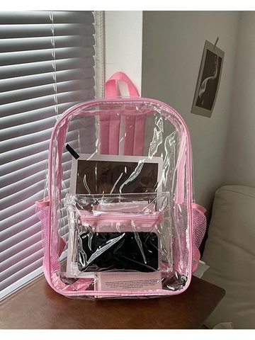 Mode Transparenter PVC Rucksack Große Kapazität Wasserdichter Durchsichtiger Reise Schulrucksack Für Damen Mädchen