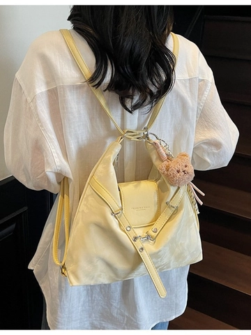 Sac à Dos Femme en Cuir PU Grande Capacité Sac à Épaule Hobo Multifonctionnel Avec Charme d'Ours Pour Mode
