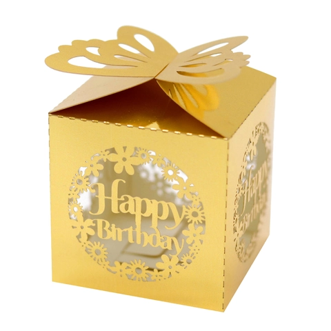 Lasergeschnitten Schmetterling Alles Gute Zum Geburtstag Süßigkeitenbox Papier Geschenkbox Hochzeit Party Dekoration Beutel