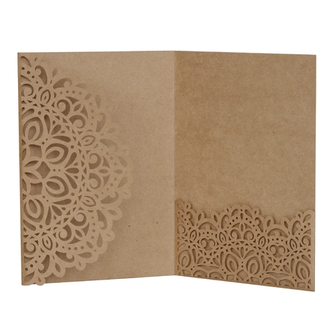 Europäische Vintage Laserschnitt Einladungshülle Holle Mandala Spitze Design Kunst Perlmuttpapier Grußkarte Für Hochzeit Bankett Party