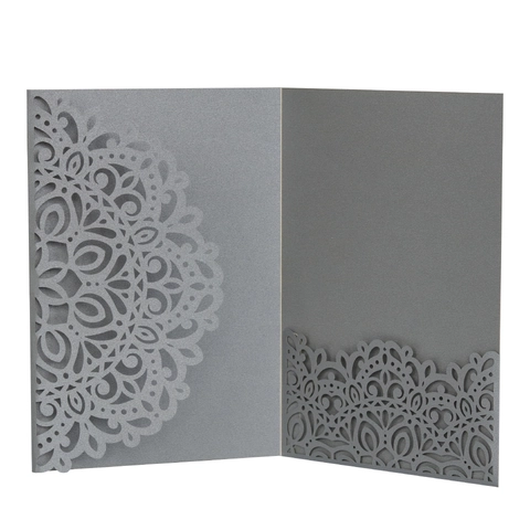 Europäische Vintage Laserschnitt Einladungshülle Holle Mandala Spitze Design Kunst Perlmuttpapier Grußkarte Für Hochzeit Bankett Party