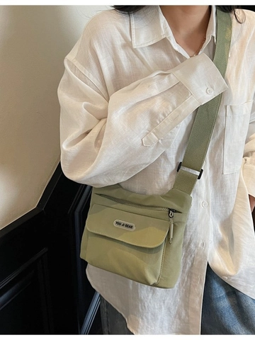 Women Casual Canvas Crossbody Bag Small Square Shoulder Bag With Adjustable Wide Strap Niche Versatile Messenger Bag