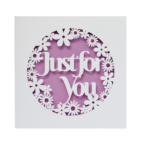 Laserschnitt Just For You Grußkarte Hohle Florale Gänseblümchen Einladungskarte Mit Innenseite Für Hochzeit Party Geburtstag