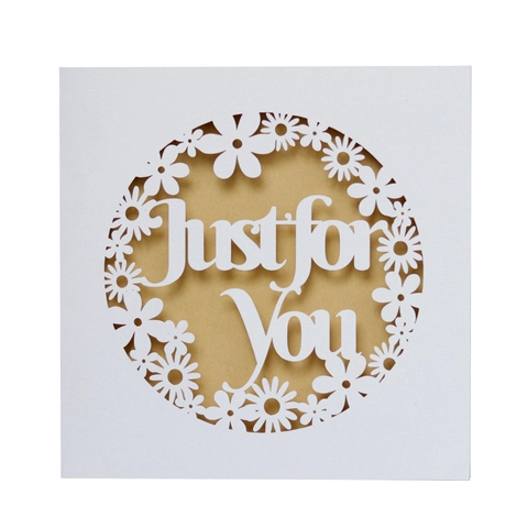 Laserschnitt Just For You Grußkarte Hohle Florale Gänseblümchen Einladungskarte Mit Innenseite Für Hochzeit Party Geburtstag