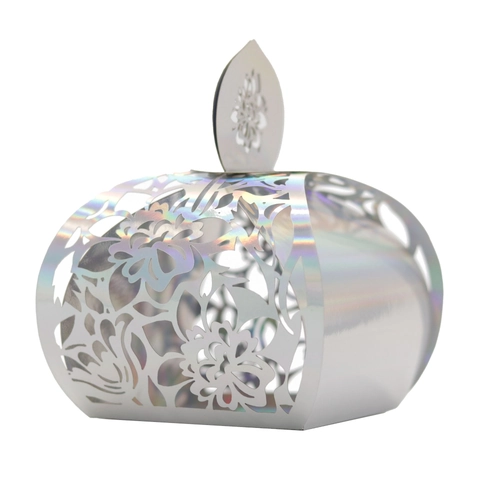 Laserschnitt Hohle Rosenblüte Süßigkeitenschachtel Perlmuttpapier Hochzeitsbevorzugung Geschenkbox Für Party Souvenirs Deko