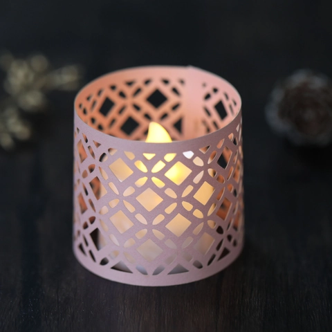 Laser Cut Hollow Geometric Paper Lamp Shade Only Without LED Candle For Tea Light Wedding Party Birthday Table Decoration