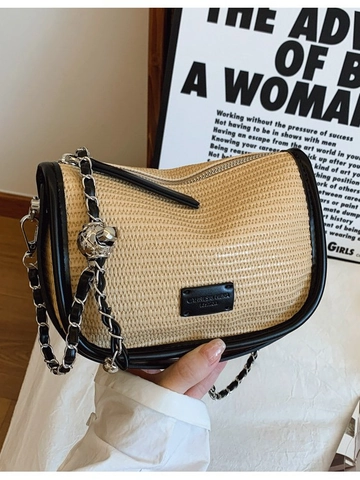 Damen Retro PU Leder Webstruktur Pillow Bag Nischendesign Kette Umhängetasche Mode Lässige Crossbody Tasche Für Den Alltag Urlaub