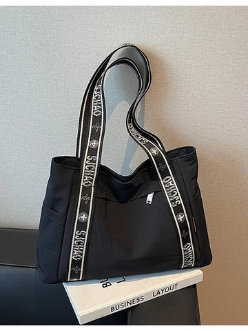 Grand Sac Cabas en Toile pour Femmes Mode Polyvalent Sac à Épaule pour Trajet Avec Bandoulière Large Imprimée Sac à Main
