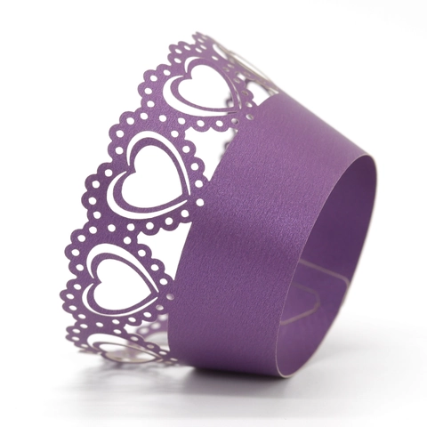 Romantic Heart Laser Cut Cupcake Wrappers Hollow Paper Cake Laces For Wedding Birthday Party Dessert Table Bakery Decorations