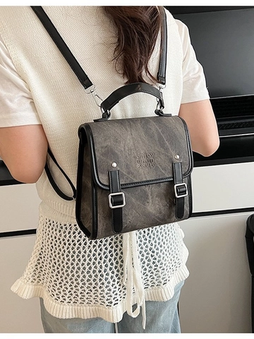 Sac à Dos Rétro en Cuir PU pour Femmes Mode Grande Capacité Sac à Main Multifonctionnel Sac à Bandoulière Sac d'École