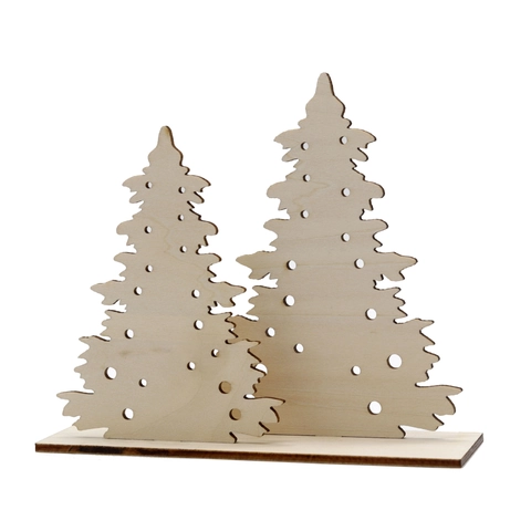 Ornamenti Natalizi in Legno Fai-da-te Taglio Laser Portagioie da Scrivania per Decorazioni Natalizie Stile Nordico