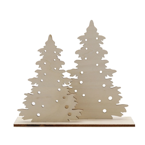 Ornamenti Natalizi in Legno Fai-da-te Taglio Laser Portagioie da Scrivania per Decorazioni Natalizie Stile Nordico
