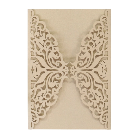 Copertura per Inviti Matrimonio in Carta Perlata Taglio Laser Design Intagliato in Stile Europeo per Festa Banchetto