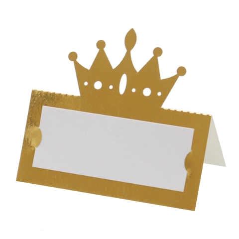 Crown Laser Cut Hollow Place Cards Pearlescent Paper Wedding Name Cards For Banquet Table Decoration Party Supplies Gift