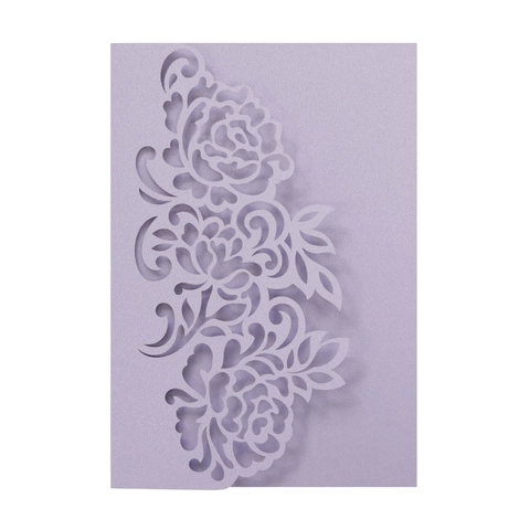Elegant Laser Cut Wedding Invitation Cards Pearl Paper Hollow Rose Floral Greeting Card For Engagement Valentine Day