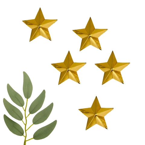 3D Spiegel Gold Stern Hängende Dekorationen Laser Geschnitten Papier Stern Für Feiertag Hochzeit Geburtstag Party Weihnachten Haus Wand Deko