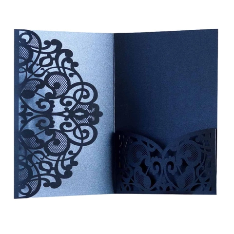 Elegante Lasergeschnittene Hochzeitseinladung Hülle Tasche Hohles Perlmuttpapier Europäischer Stil Blumenmuster Einladungskarte Hochzeit Party Geschenk