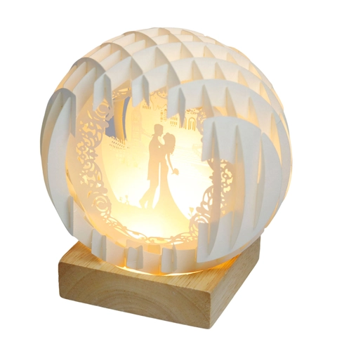 3D Ρομαντικό Shadow Box LED Φως Νυκτός Δημιουργική Διακοσμητική Λάμπα Χάρτινου Σκαλίσματος Για Δώρο Γάμου Αγίου Βαλεντίνου