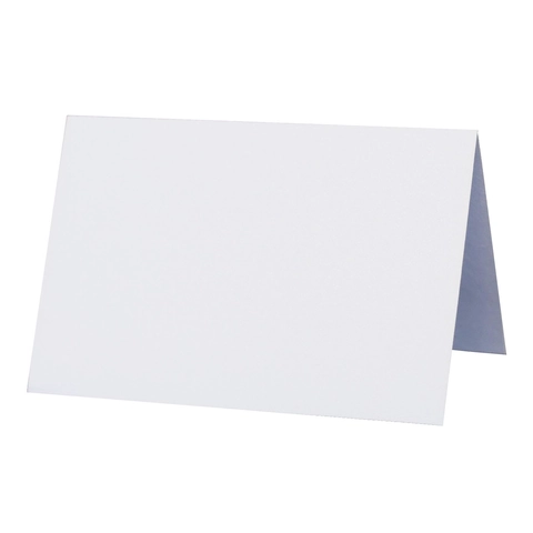 250G Wedding Party Place Cards Blank Folding Table Name Cards Pearlescent Cardstock Seat Cards For Banquets Events White