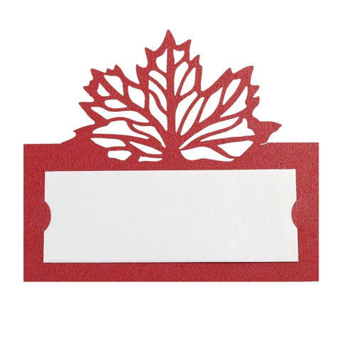 Marque-places Élégants en Forme de Feuille d'Érable Découpés au Laser pour Décoration de Table de Mariage Action de Grâce Cartes de Nom