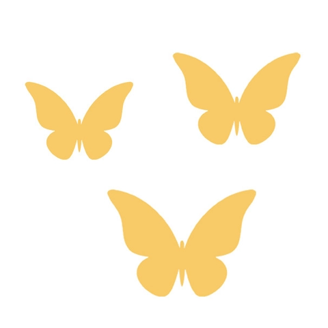 Stickers Muraux Papillon 3D Or Miroir Papillons en Papier Découpés au Laser pour Décoration Maison Mariage Fête
