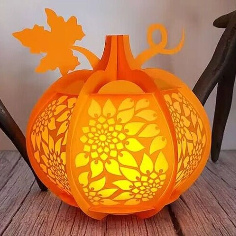 Halloween Kürbis Papierlaterne Laserschnitt Hohl Dekorative Led Lampe Für Festival Atmosphäre Party Haus Ornament Orange