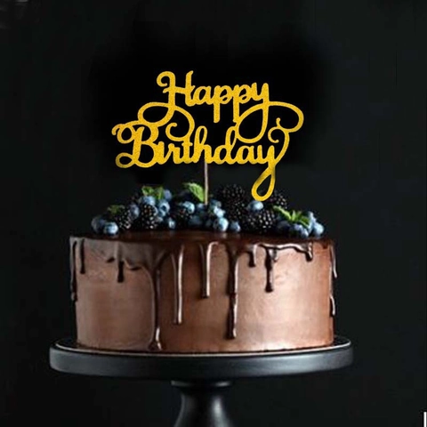 Glitzer Papier Kuchendeko-Stecker Gold Schwarz Rot Happy Birthday Love Eid Mubarak Laser Geschnitten Party Jubiläum Dekoration