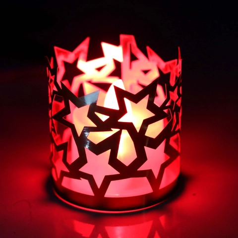 Cubiertas de Velas de Papel Perlado de Estrellas Huecas para Velas de Té LED Pantallas Románticas de Corte Láser para Decoración de Bodas