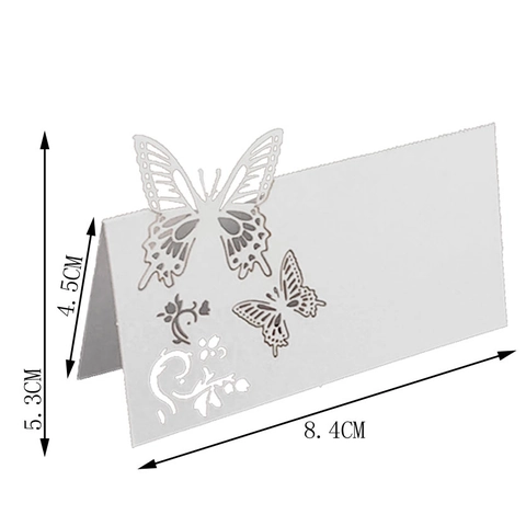 Butterfly Hollow Out Wedding Place Cards Laser Cut Table Name Cards For Banquet Party Reception Wedding Decoration