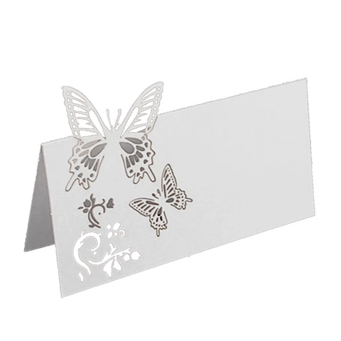 Butterfly Hollow Out Wedding Place Cards Laser Cut Table Name Cards For Banquet Party Reception Wedding Decoration