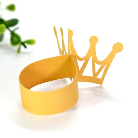 Laser Cut Paper Napkin Ring Crown Shape Hollow Paper Napkin Holder Decorative Table Accessory For Wedding Party Banquet Event