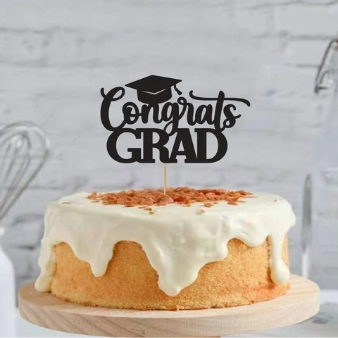 Schwarze Abschluss Kuchenstecker Papierkarte Doktorhut Design Class Of 2026 Congrats Grad Für Party Dekoration Feier