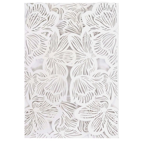 Elegant Laser Cut Hollow Floral Wedding Invitations Pearl Paper Greeting Cards For Marriage Party Celebration Event Cards